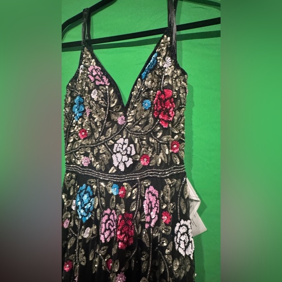 Mac Duggal 5400D black multicolor Size 4 - Picture 9 of 11